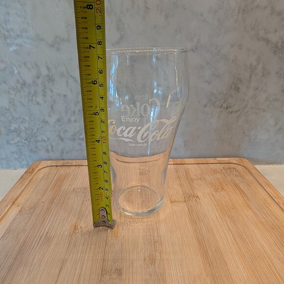 Enjoy Coke Vintage 1970s Large Clear Glass - Picture 5 of 5